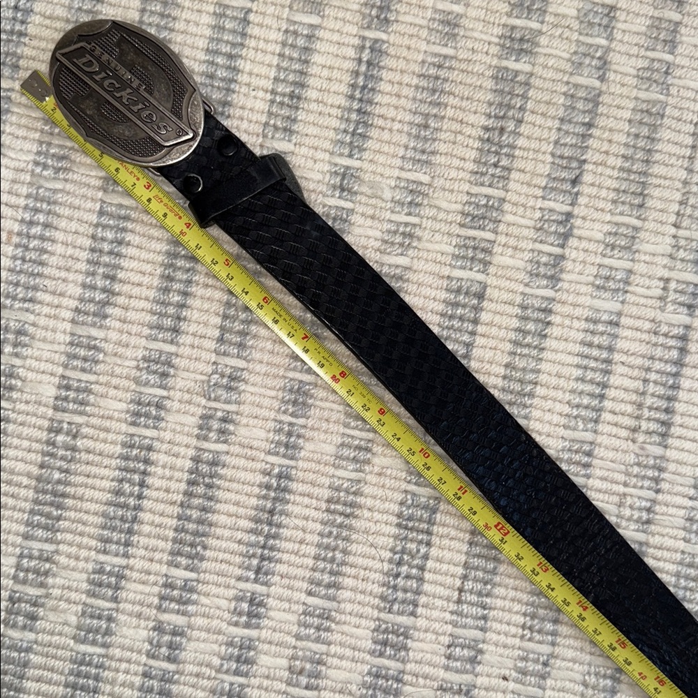 Genuine Dickies Mens black leather belt L 38-40 - Picture 9 of 12